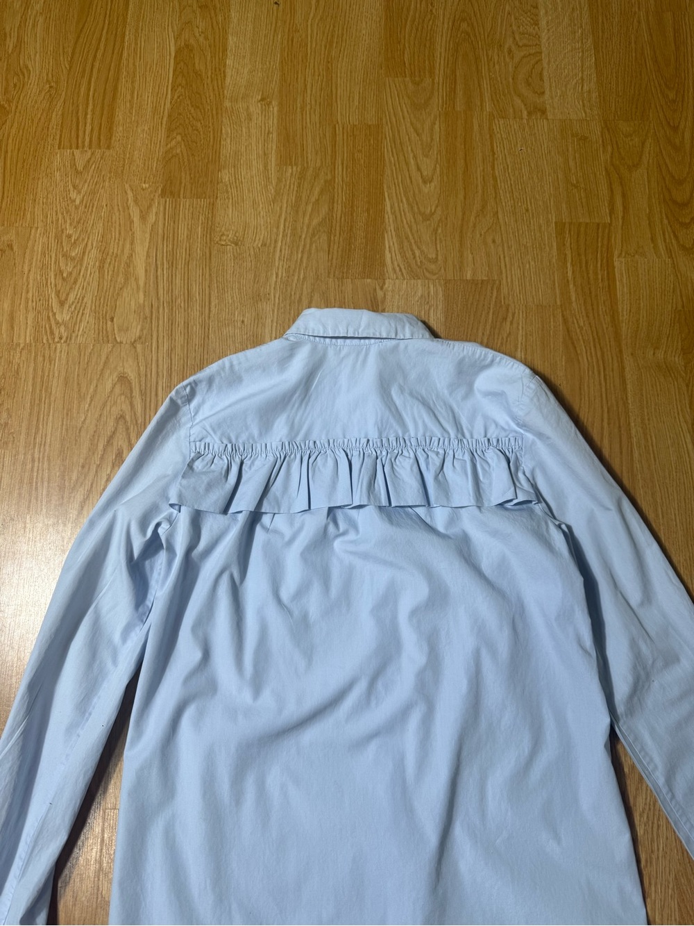 H&M Women’s Light Blue Long Sleeve Cotton Shirt Dress - Size 2 - Picture 12 of 16